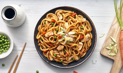 Teriyaki Udon Classic wok-tossed with fresh stir fry veggies